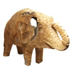 Słoń rzeźba z drewna tekowego 60x30cm